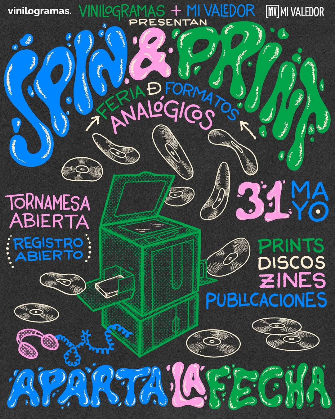 Spin and Print: Feria de formatos analógicos