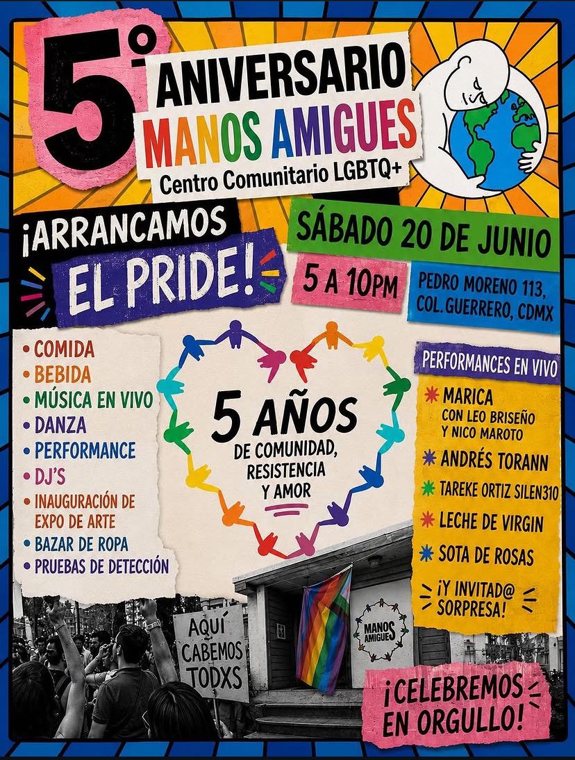 5º Aniversario Manos Amigues – Pride